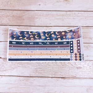 Foiled Moon Waltz Monthly Hobonichi Weeks Sticker Kit