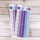 Foiled Amethyst Hobonichi Weeks Date Cover Strips