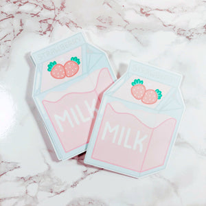 Strawberry Milk Carton Notepad - 30 Sheets