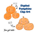 Digital Pumpkins Clip Art