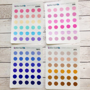Transparent Colored Dot Stickers