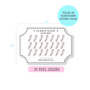 Foiled Transparent Minis - Crochet Hook