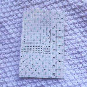 Foiled Gingham Tulips Hobonichi Weeks Ultimate Stickers Set