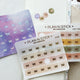 Foiled Bow Transparent Hexagon Stickers - Nudes