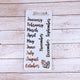 Foiled Monthly Header Overlays Hobonichi Weeks Stickers - Transparent Sticker