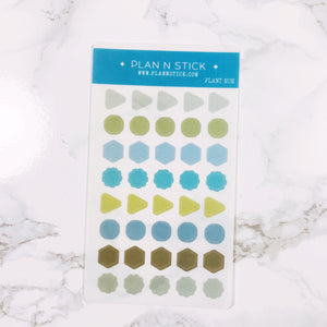 Transparent Shape Stickers - Basic Shapes - Plant Mom
