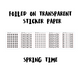 Foiled Spring Theme Transparent Header Overlay Sticker Booklet - 5 designs