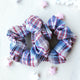 Blue and Red Plaid Scrunchie