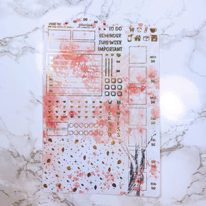 Foiled Spring Tree Hobonichi Weeks Ultimate Sticker Set