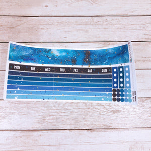 Foiled Starry Night Monthly Hobonichi Weeks Sticker Kit