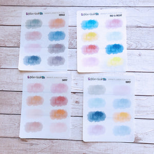 Transparent Watercolor Swatch Stickers