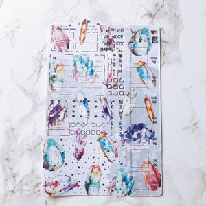 Foiled Tranquil Crystals Hobonichi Weeks Ultimate Stickers Set