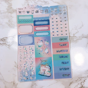 Foiled Unicorn Crystal PP Weeks Sticker Kit
