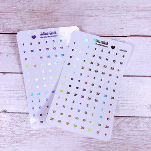 Foiled Transparent Hobonichi Weeks Date Dots Sticker Sheet